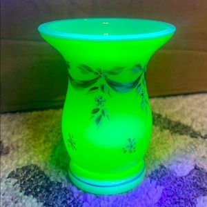 Uranium Vase, Czechoslovakia Miniature Vase,